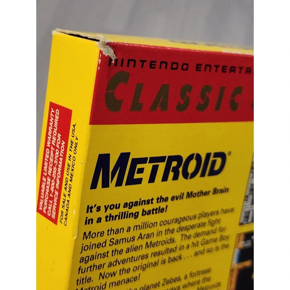 Metroid Classic Series Nintendo NO MANUAL DAMAGED BOX